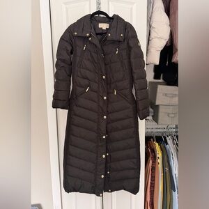 Michael Kors Black Long Puffer Coat